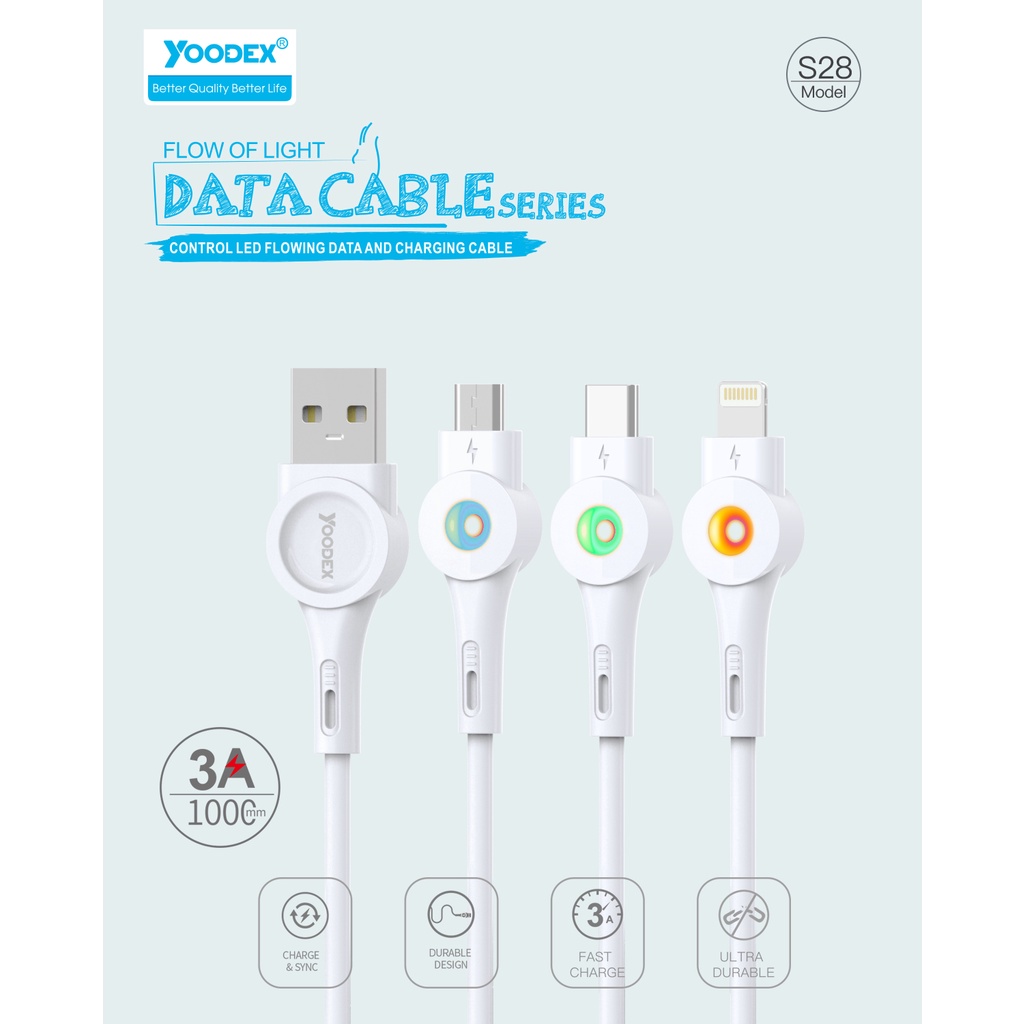 yoodex-s28-modelความเร็วในการชาร์จที่เร็วขึ้นอย่างรวดเร็วด้วยกระแสไฟชาร์จสูงสุด-3a