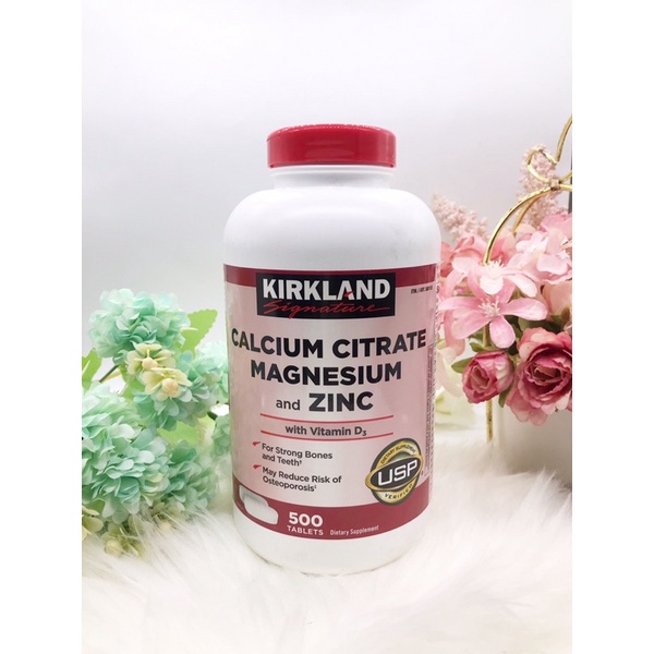 ภาพสินค้า(สินค้าพร้อมส่ง​/exp.02/2025)  Kirkland Calcium Citrate Magnesium and Zinc,500 เม็ด บำรุงกระดูกและฟัน จากร้าน skstudioshop บน Shopee ภาพที่ 5