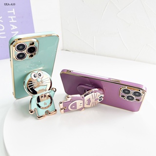 Compatible With Samsung Galaxy A10 A10S A52 A52S A22 A02 A02S M02 A20S A20 A30 A30S A50 A50S 4G 5G เคสซัมซุง สำหรับ Case Cartoon Cats Folding Bracket เคสนิ่ม เคส เคสโทรศัพท์ เคสมือถือ Full Soft Case Protective Back Cover Shockproof Casing