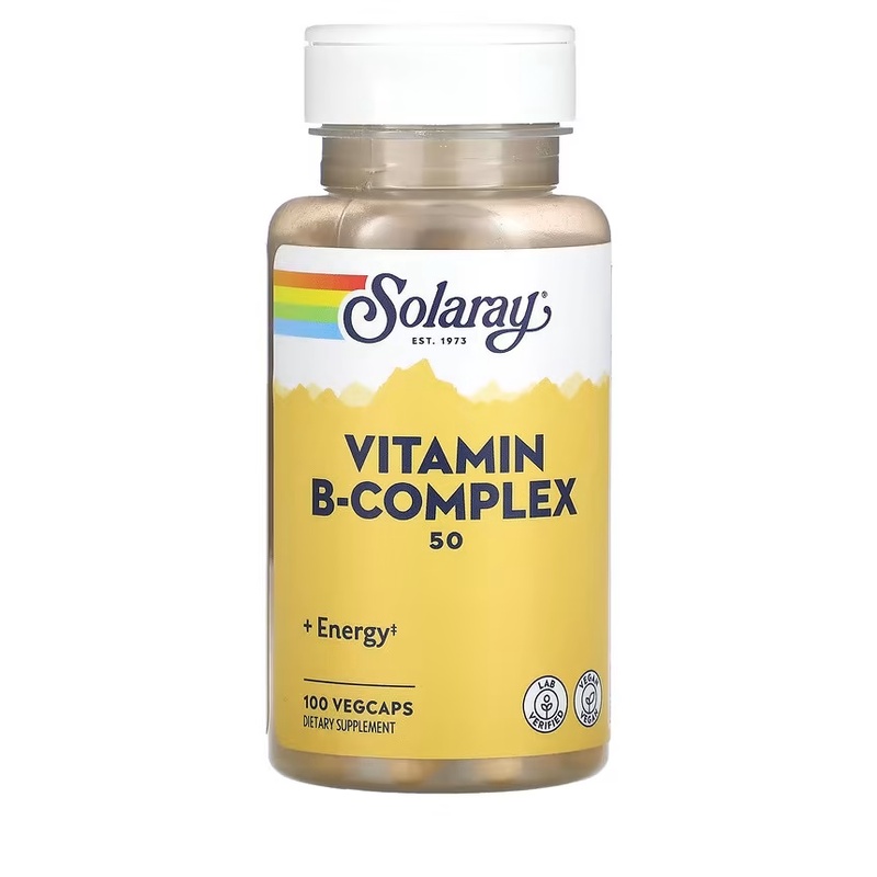 วิตามินบีรวม50 Vitamin B 50 Complex B50 , 100 VegCaps , Solaray อเมริกา ...