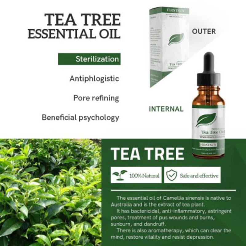 firstsun-pure-tea-tree-น้ำมันหอมระเหย-ควบคุมความมัน-รักษาสิว-ต่อต้านริ้วรอย-กระชับรูขุมขน-10-มล