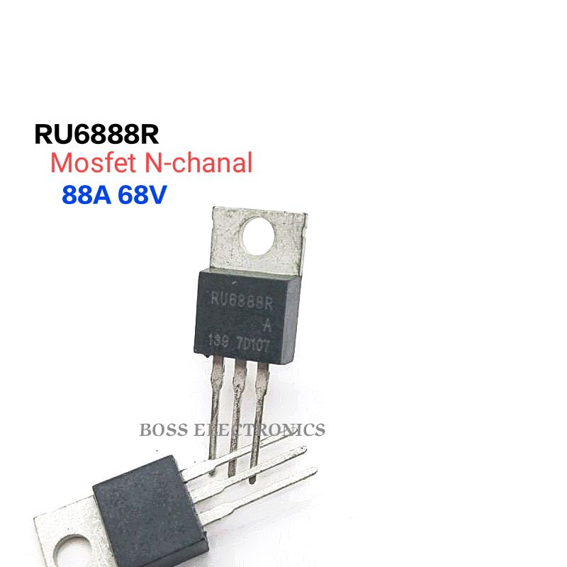 RU6888R RU6888 MOSFET N-Chanal TO-220 88A 68V Power Mosfet ราคา 1ตัว ...
