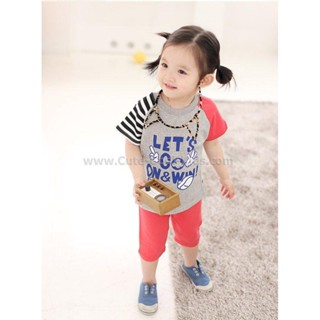 STPB-639 ชุดเซ็ทเด็กผู้ชายแขนสั้นขาสั้น Size-90 (1-2Y)