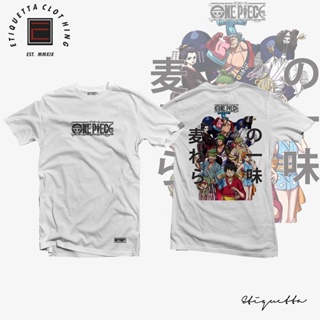 เสื้อยืดแขนสั้นผู้ชายเสื้อยืดฤดูร้อน Anime Shirt - ETQT - One Piece - Strawhat Pirate Members เสื้อยืดพิมพ์ลาย_23