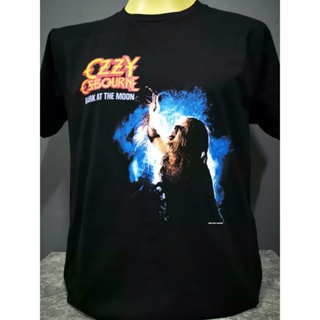 เสื้อยืดเสื้อวงนำเข้า Ozzy Osbourne Bark at the Moon 1983 Led Zeppelin Black Sabbath Deep Purple Style Vintage T-Sh_30