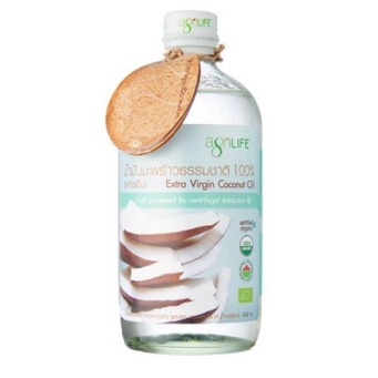 น้ำมันมะพร้าวธรรมชาติสกัดเย็น-เกรดออร์แกนิค-อะกรีไลฟ์-agrilife-organic-coconut-oil-450มล