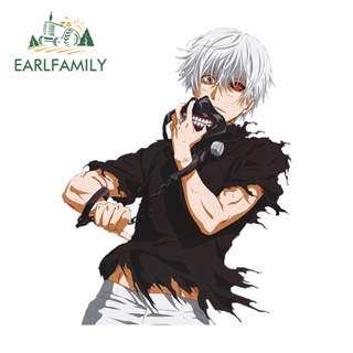 Earlfamily สติกเกอร์ไวนิล ลายการ์ตูน Tokyo Ghoul สําหรับติดตกแต่งกระจกหน้ารถยนต์ รถจักรยานยนต์ 13 ซม. x 11.9 ซม.