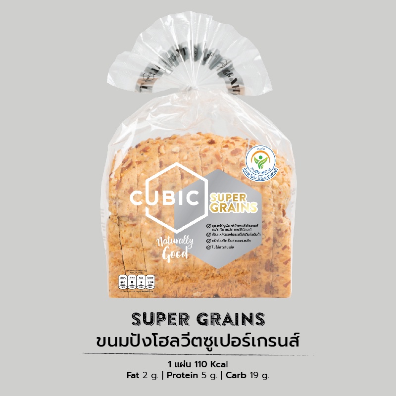 ภาพหน้าปกสินค้าขนมปังโฮลวีตซูเปอร์เกรนส์ (Super Grains) 360g.