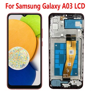 ของแท้ กรอบหน้าจอสัมผัส LCD 6.5 นิ้ว สําหรับ Samsung Galaxy A03 Samsung A03