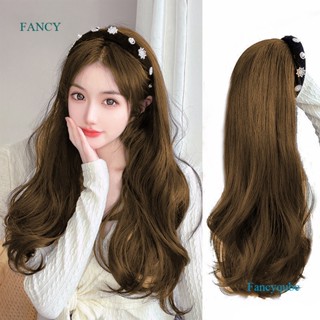 Fancy วิกผมผู้หญิง ขี้เกียจ ที่คาดผม แบบบูรณาการ ธรรมชาติ คลื่นใหญ่ วิกผมต่อผม