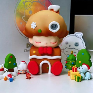 【ของแท้】ตุ๊กตาฟิกเกอร์ Popmart Dimoo Christmas Box Scene Big Figure ของเล่นสําหรับเด็ก