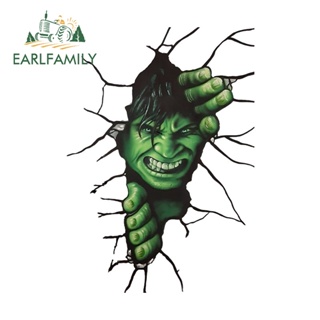 Earlfamily สติกเกอร์ไวนิล ลายการ์ตูนอนิเมะ Hulk กันน้ํา สําหรับติดตกแต่งรถยนต์ ยานพาหนะ 13 ซม. x 9.3 ซม.