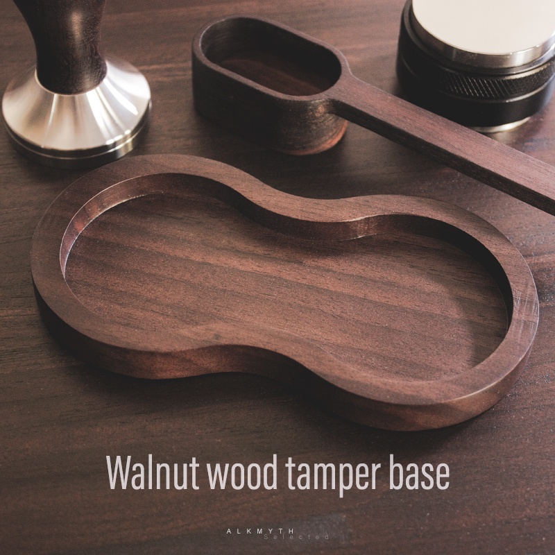 walnut-tamper-base-ฐานไม้วอลนัทสำหรับวางแทมป์เปอร์กาแฟ