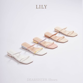 DEARSISTER.Shoes - LILY ส้น1นิ้ว ดีเทลตรงส้นน่ารักมาก 💖