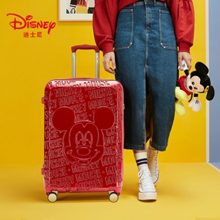 A.t.a Disney กระเป๋าเดินทางล้อลาก แบบใส่รหัสผ่าน 20 นิ้ว 66.6 ซม. สีแดง สําหรับผู้หญิง