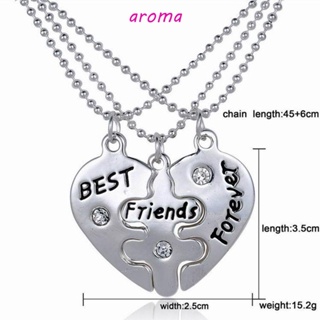 AROMA Necklace Gift Fashion Friendship 3pcs/ Set Crystle Heart Shape