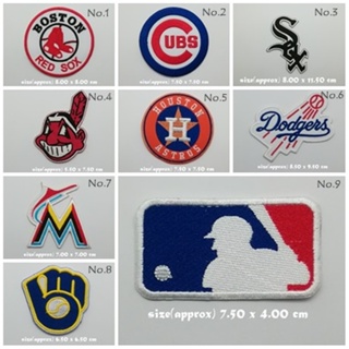 ฺBaseball ตัวรีดติดเสื้อ กีฬา อเมริกันฟุตบอล ทีม MLB ตกแต่งเสื้อผ้า หมวก กระเป๋า Embroidered Iron On