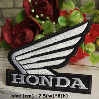 Honda ตัวรีดติดเสื้อ อาร์มรีด อาร์มปัก ตกแต่งเสื้อผ้า หมวก กระเป๋า แจ๊คเก็ตยีนส์ Racing Embroidered Iron on Patch