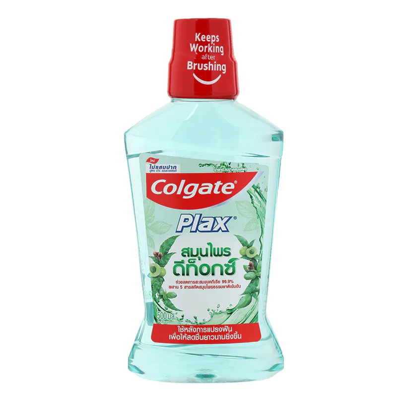 Colgate Plax Herbal Detox Mouthwash คอลเกต พลักซ์ สมุนไพร ดีท็อกซ์