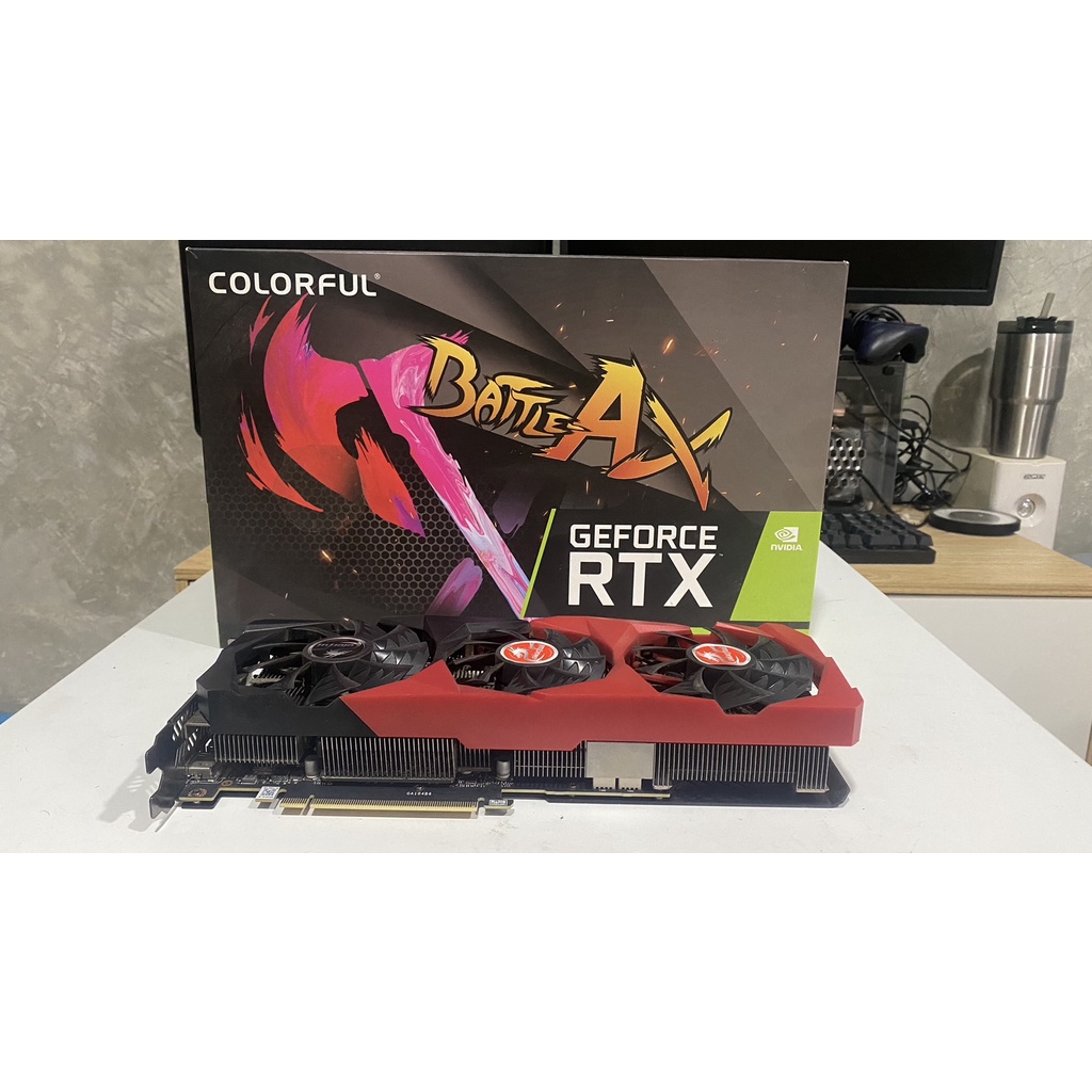 การ์ดจอ รุ่น Colorful RTX 3060Ti รุ่น 3 พัดลม มือสอง | Shopee Thailand