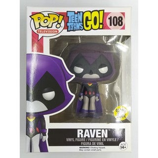 Funko Pop Teen Titans Go - Raven In Purple [เรืองแสง] #108 (กล่องมีตำหนินิดหน่อย)