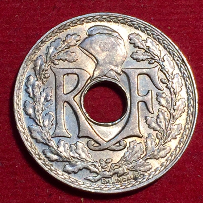 เหรียญเก่า-ฝรั่งเศส-ปี-1918-10-centimes