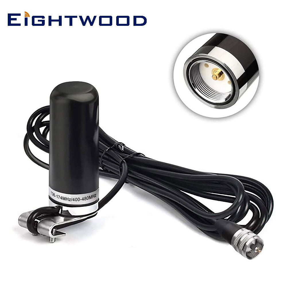 Eightwood Vehicle Ham Radio Mobile Radio VHF UHF Amateur Radio Antenna Car Truck Lip Mount NMO