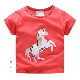 TSG-1011 เสื้อยืดเด็กผู้หญิงลายม้ายูนิคอร์น