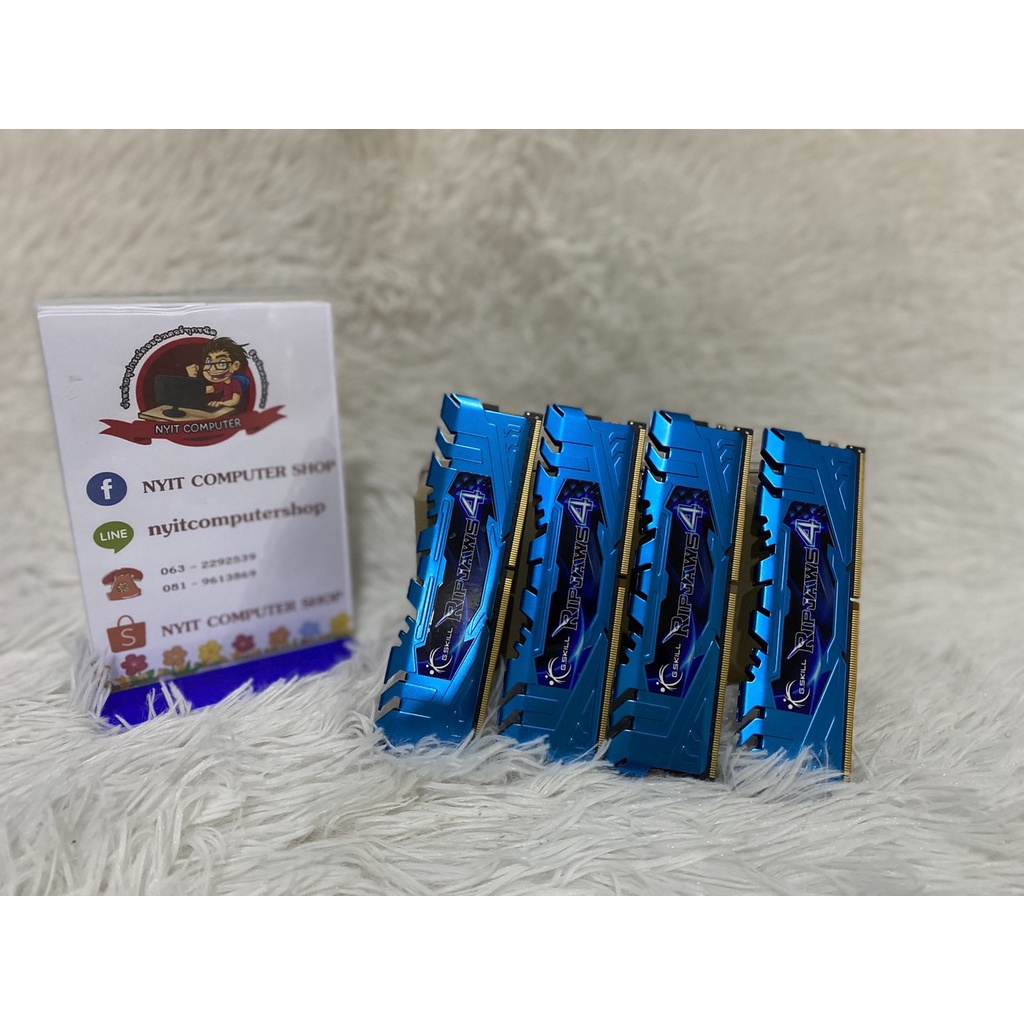 RAM PC G.SKILL RIPJAWS X4 DUAL 8 GB 4X2 BLUE DDR4/3200 | Shopee Thailand