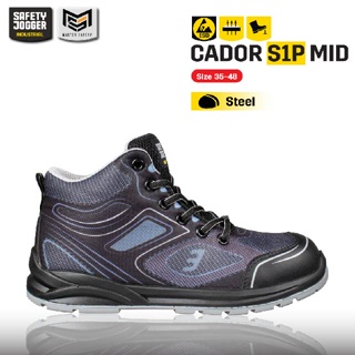 สินค้า Safety Jogger รุ่น CADOR MID รองเท้าเซฟตี้หุ้มข้อ S1P หัวเหล็ก พื้นเหล็ก แบบมิดคัทที่ทำจากตาข่าย 3D