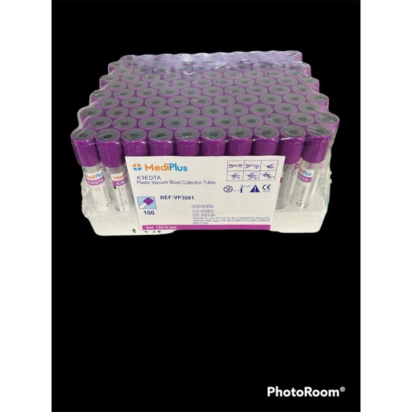 K3EDTA Plastic Vacuum Blood Collection Tubes Shopee Thailand