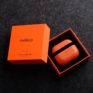 Melkco เคสหูฟังบลูทูธ หนังวัวแท้ อุปกรณ์เสริม สําหรับ AirPods Pro AirPod 1 2 3