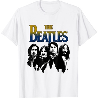 The Beatles Adult T-Shirt black and white skyline T-Shirt