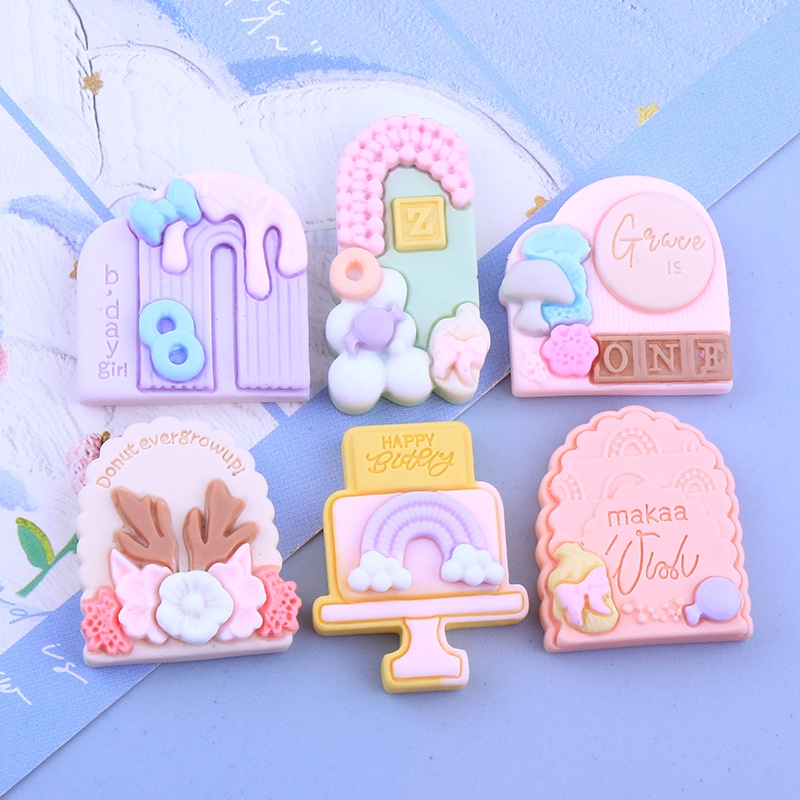 10-ชิ้น-แพ็ค-dream-arch-series-การ์ตูนเรซิ่นแพทช์ครีมเจล-diy-ทําด้วยตนเองวัสดุเคสโทรศัพท์มือถือ