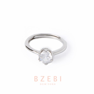 BZEBI แหวนมุกแฟชั่น ผู้หญิง เพชร สไตล์เกาหลี เครื่องประดับ ใหม่ นิ้วชี้แฟชั่น หรูหรา สไตล์เกาหลี สําหรับผู้หญิง 402r