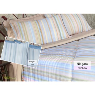 FAIRmaid ชุดผ้าปูที่นอนรัดมุม + ปลอกหมอน ลาย Niagara สำหรับเตียงขนาด 6 / 5 / 3.5 ฟุต