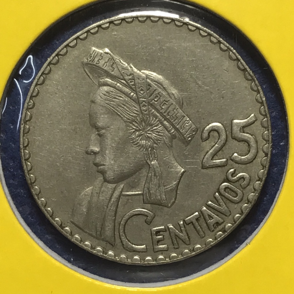 no-60981-ปี1965-guatemala-กัวเตมาลา-25-centavos-เหรียญสะสม-เหรียญต่างประเทศ-เหรียญเก่า-หายาก-ราคาถูก