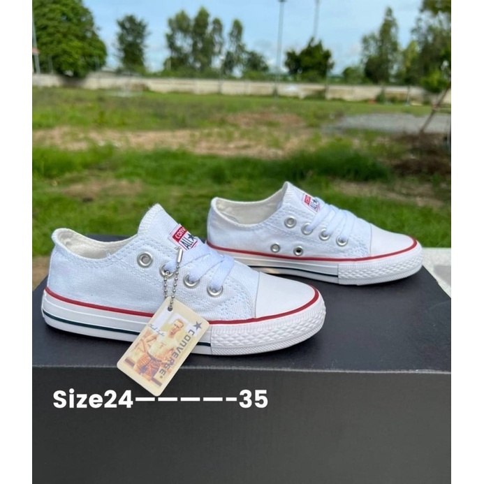 รองเท้าผ้าใบเด็กconversesize-25-35-รองเท้าไปเด็กผู้หญิงผู้ชายใส่สบายเบาดีสินค้าถ่ายจากภาพจริง