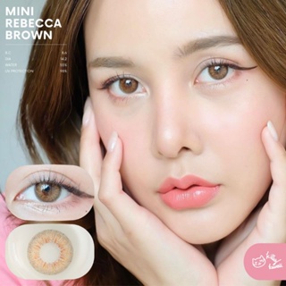 Mini Rebecca Brown /Gray (ขนาด14.2) มีค่าสายตาและสายตาปกติ คอนแทคเลนส์(Kitty kawaii)