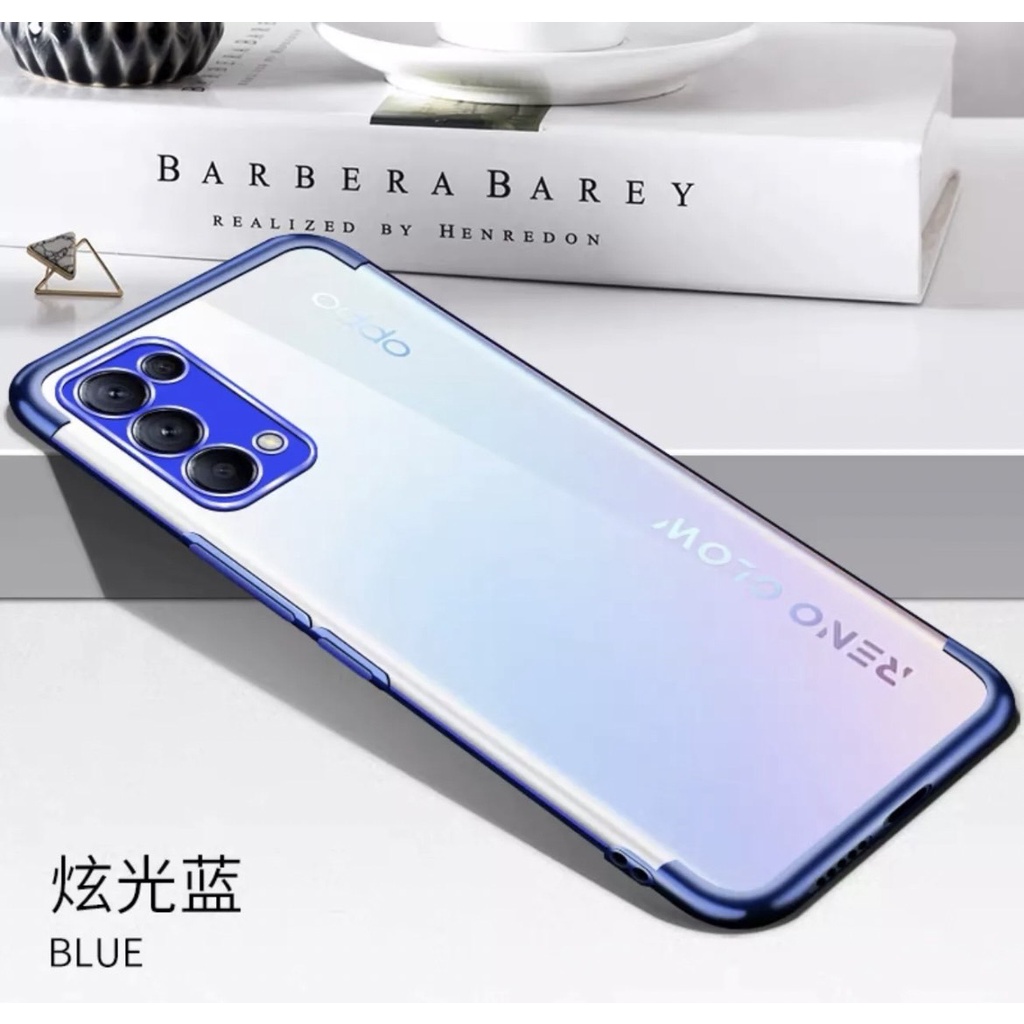 สินค้าใหม่ Case Oppo Reno5 5G เคสนิ่ม ขอบสีหลังใส เคสกันกระแทก สวยและ ...