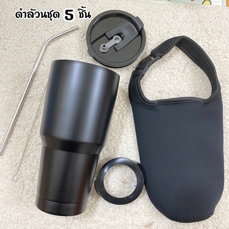 แก้วเยติ-แก้วเก็บความเย็นครบชุด-30oz-อุปกรณ์ชุด-mini