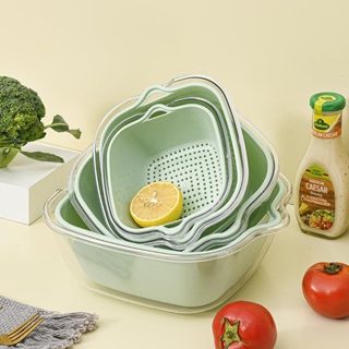 6/8Pcs New Washing Storage Basket Strainers Kitchen Drain Basket Bowl Bowls Drainer Vegetable Cleaning Colander Tools