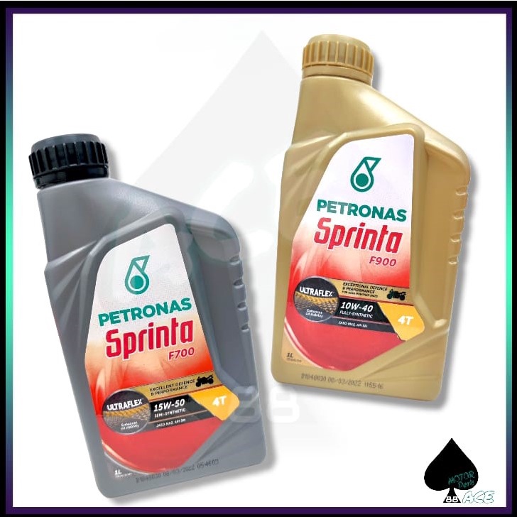 น้ํามันเครื่อง-petronas-sprinta-f900-10w40-f700-15w50-semi-synthetic-4t-100