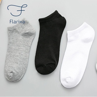 Flarixa ถุงเท้าข้อสั้น ผ้าฝ้าย ระบายอากาศ ระงับกลิ่นกาย กันลื่น ใส่สบาย สี่ฤดู สําหรับผู้หญิง