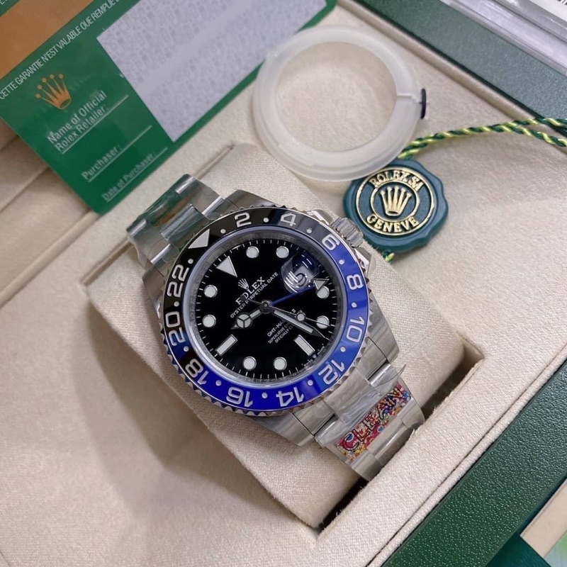 นาฬิกา-rolex-gmt-swiss-โรงงาน-clean-factory-cal-3186-สลับแท้