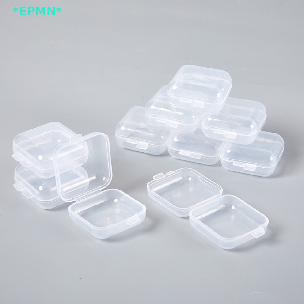 epmn-gt-กล่องพลาสติกใส-ขนาดเล็ก-สําหรับเก็บเครื่องประดับ-ต่างหู-แหวน-10-ชิ้น