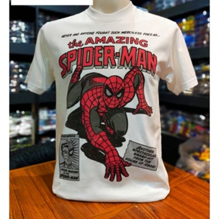 เสื้อMarvel ลาย Spiderman สีขาว (mvx-073)