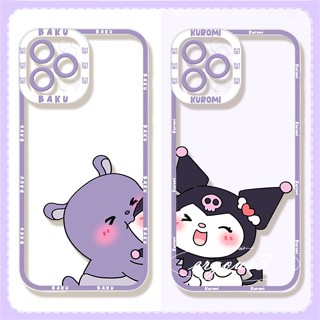 เคสป้องกันโทรศัพท์มือถือ แบบนิ่ม ลายการ์ตูน Kuromi และ Baku สําหรับ Realme C35 C25Y C25s C21Y C20A C15 C12 C11 Narzo 50A 50i 9i 6i 5 5i 5s