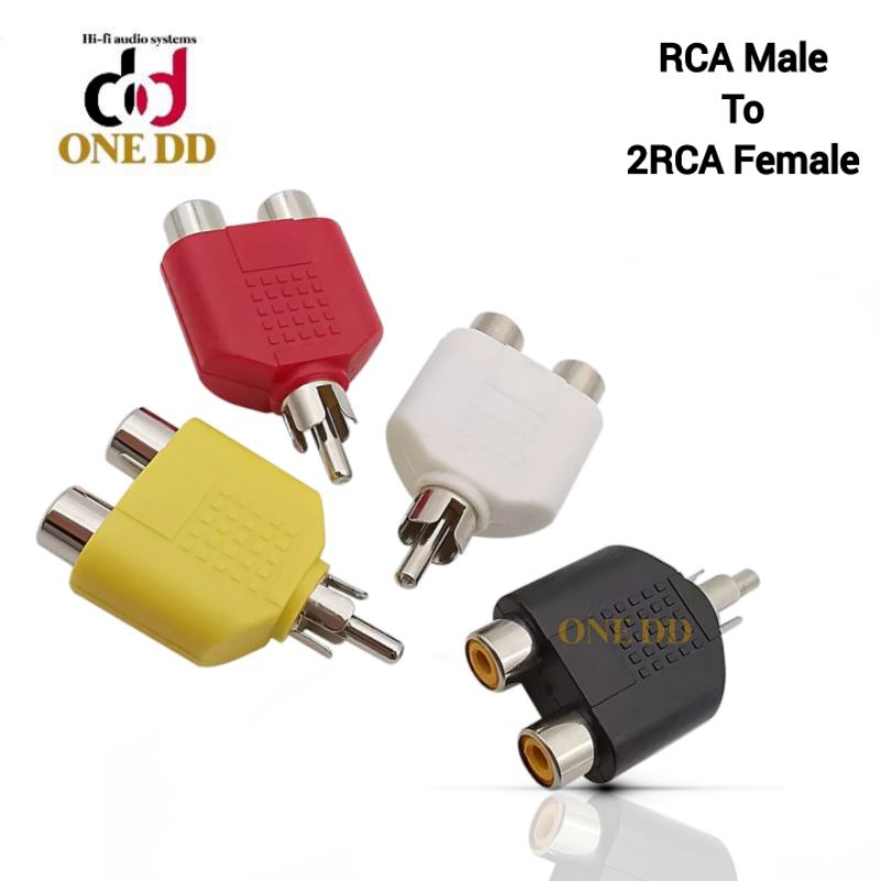 ปลั๊ก Rcaผู้ to 2RCAเมีย (1ชิ้น) แจ็คRCA RCA Male to 2RCA Female ...