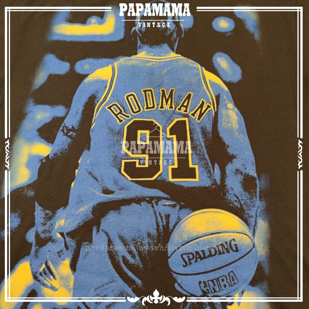 life-bil-nba-dennis-rodman-the-rebound-king-of-chicago-bulls-เสื้อบาส-เสื้อรอดแมน-เสื้อวินเทจ-papamama-vintage-shirt